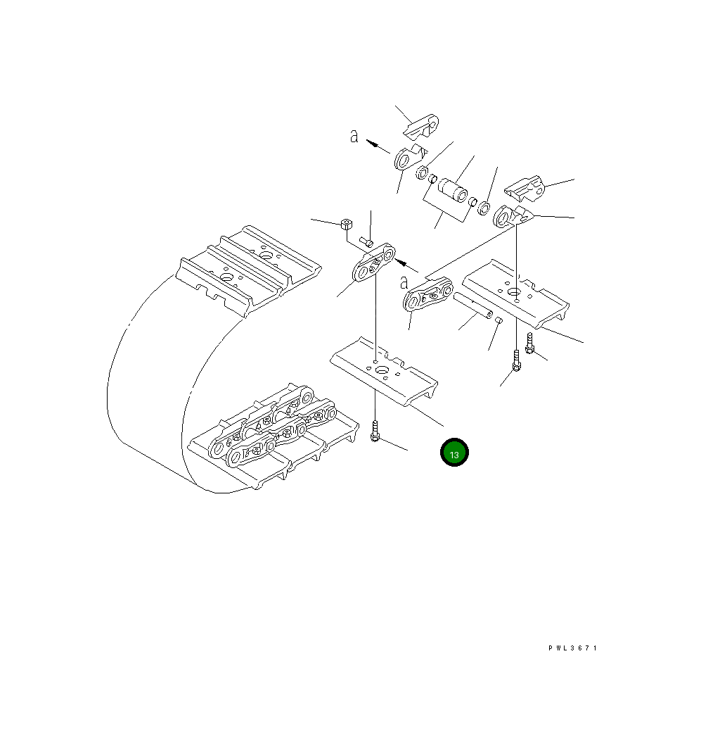 Башмак 12G-32-51340 Komatsu
