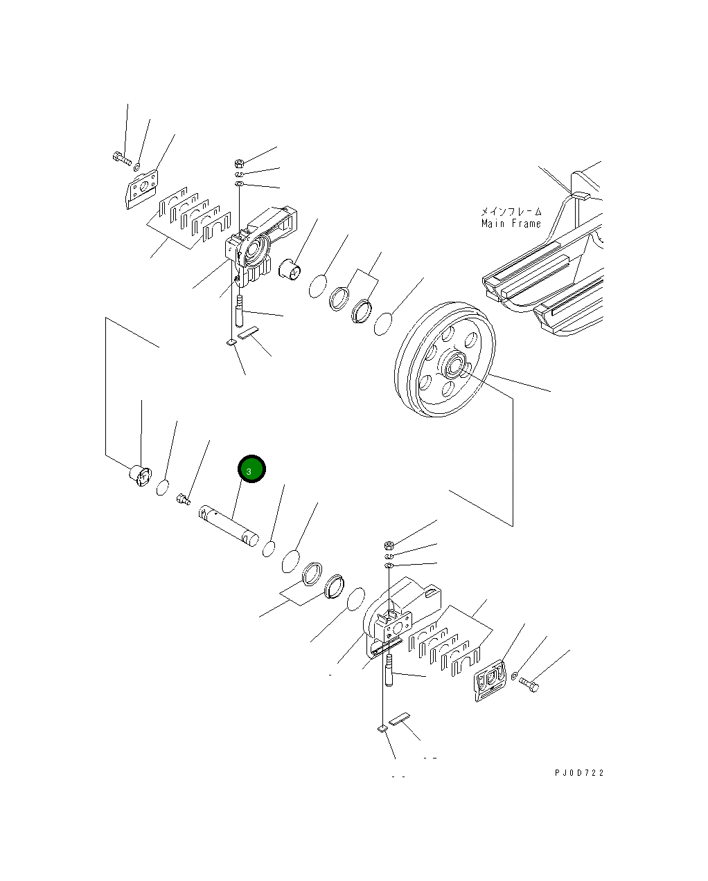 Вал 11Y-30-18120 Komatsu