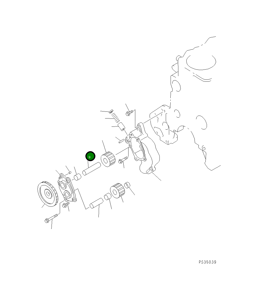 Вал 6221-53-1520 Komatsu