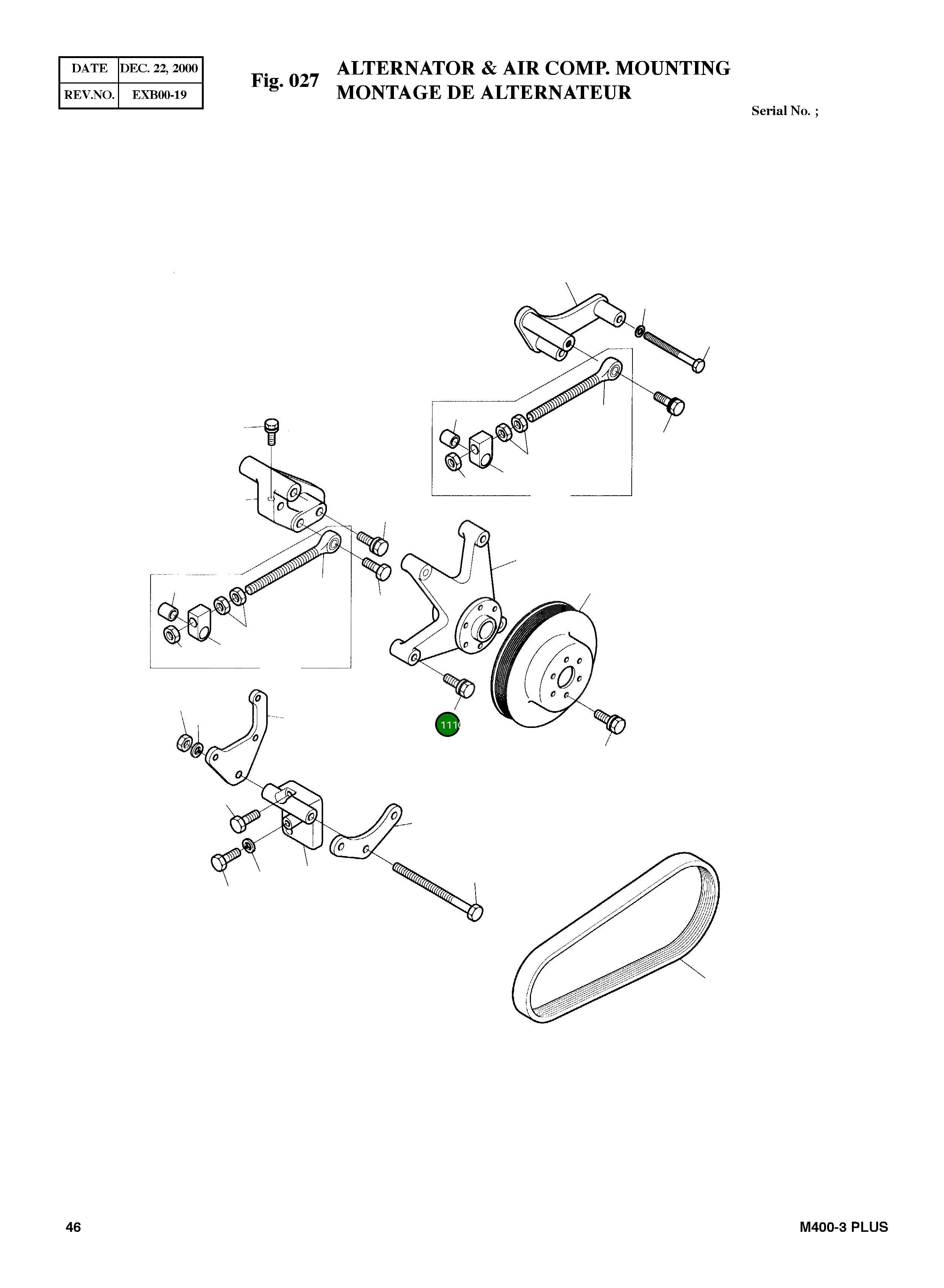 Болт M12X1.5X80 06.01943-3332 Komatsu
