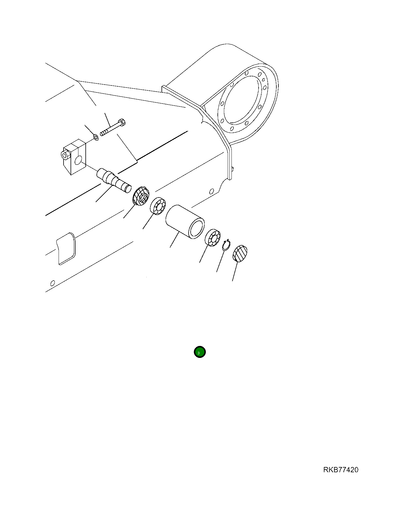 Вал 22L-09-R1V80 Komatsu