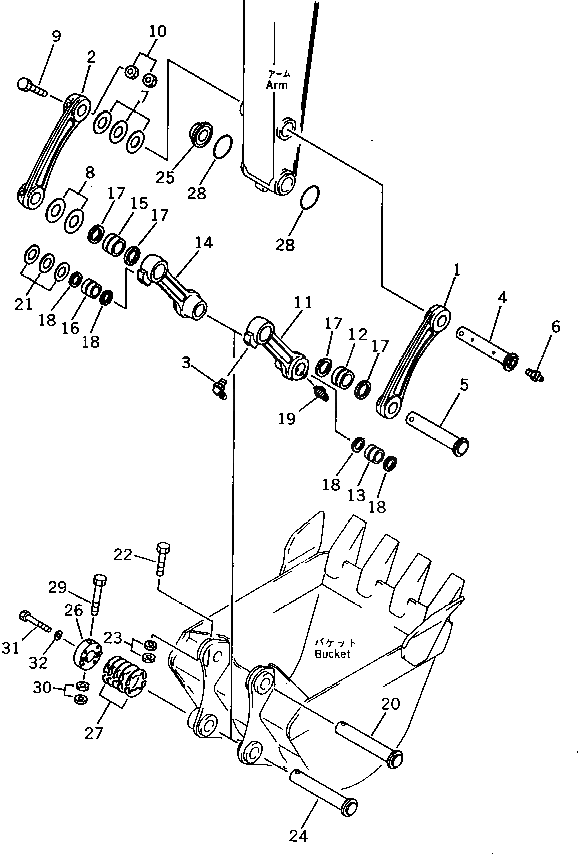 Вал 20X-70-24211 Komatsu