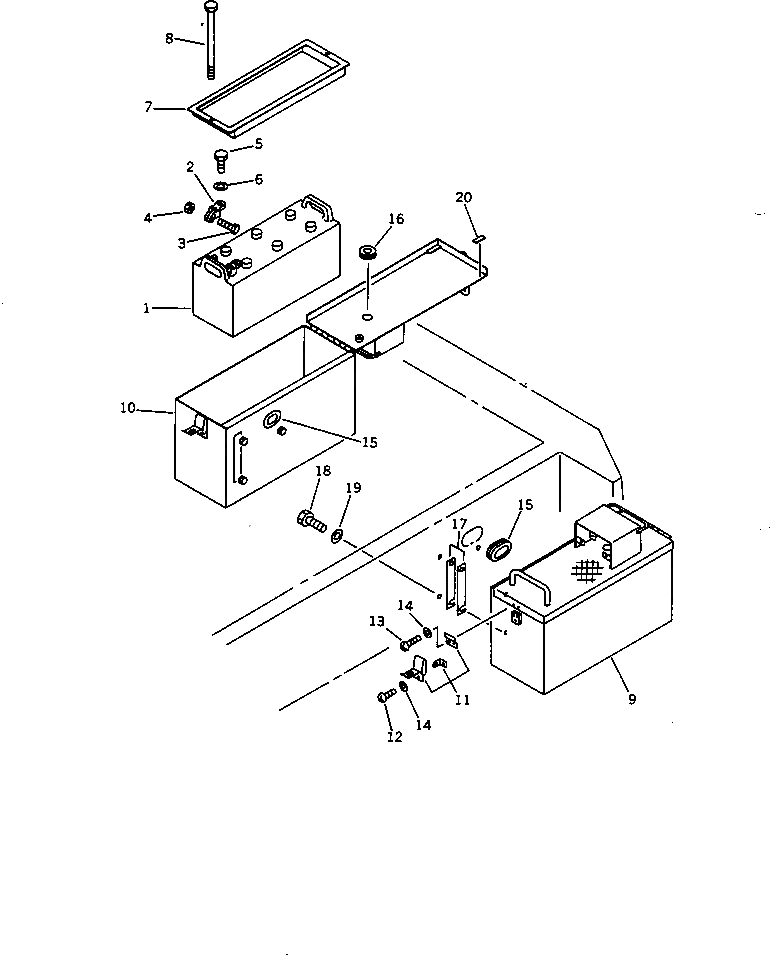 Аккумулятор 12 В 150 А·ч (WA320-1M,1P) 419-T30-1110 Komatsu