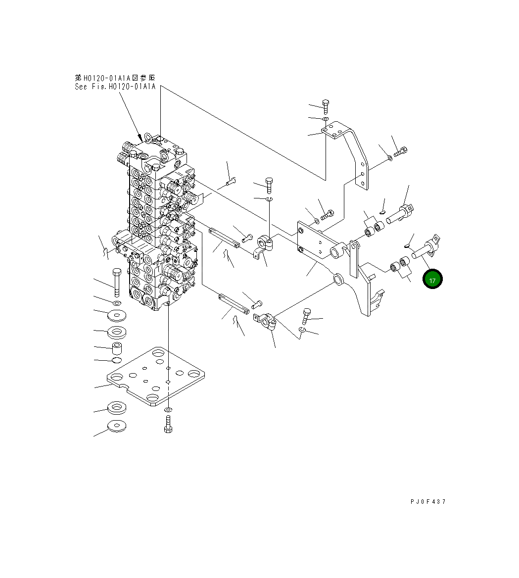 Вал 22M-43-11710 Komatsu