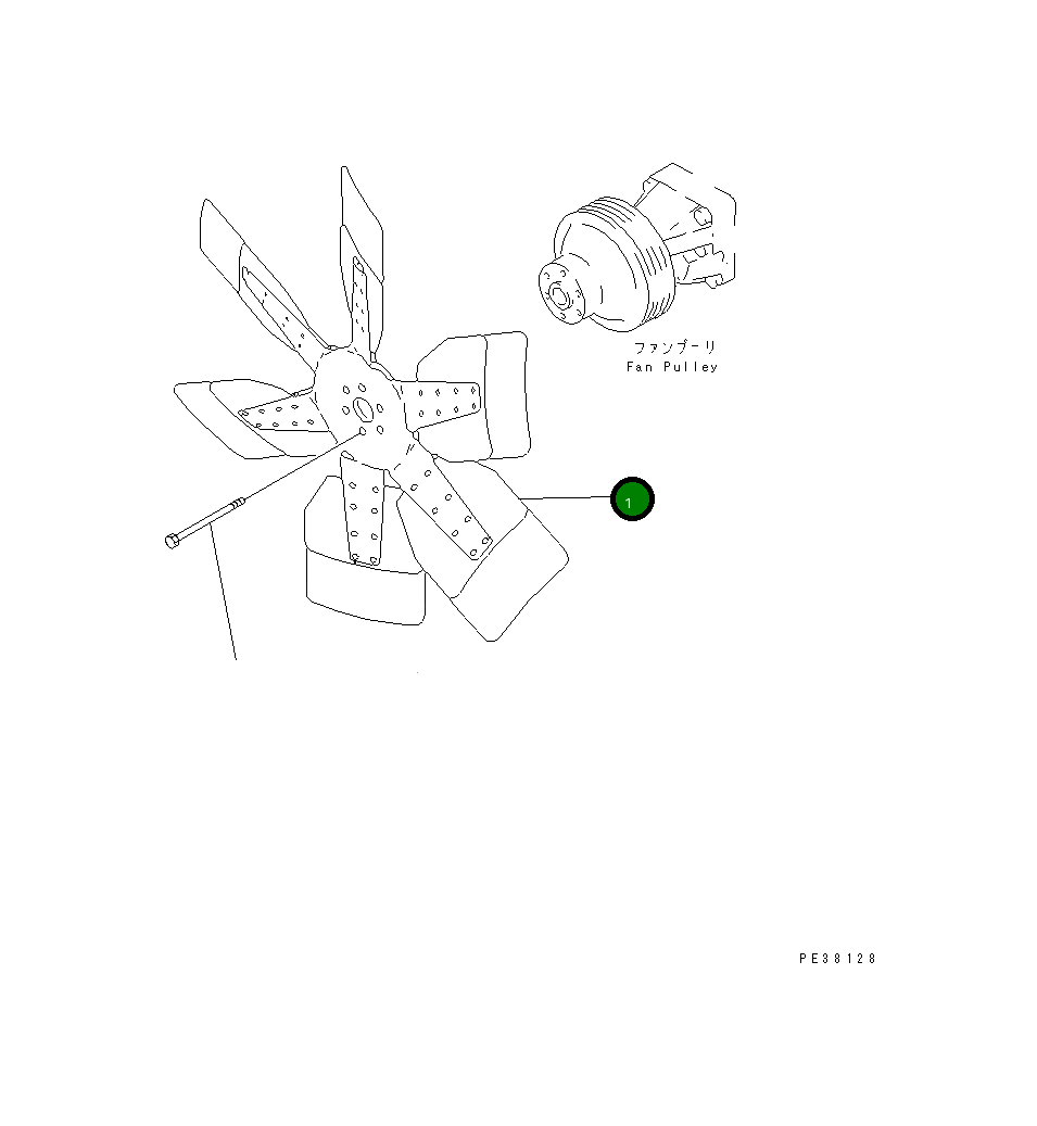 Вентилятор всасывающий 600-635-0950 Komatsu