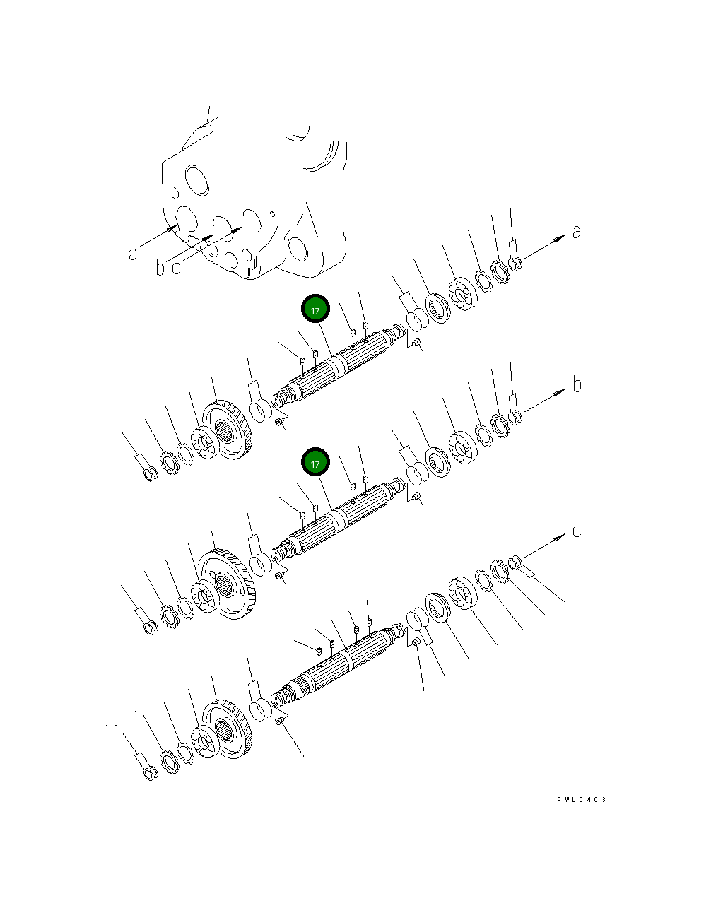 Вал 176-76-61560 Komatsu