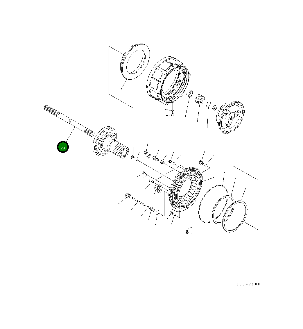 Вал 56D-22-12412 Komatsu