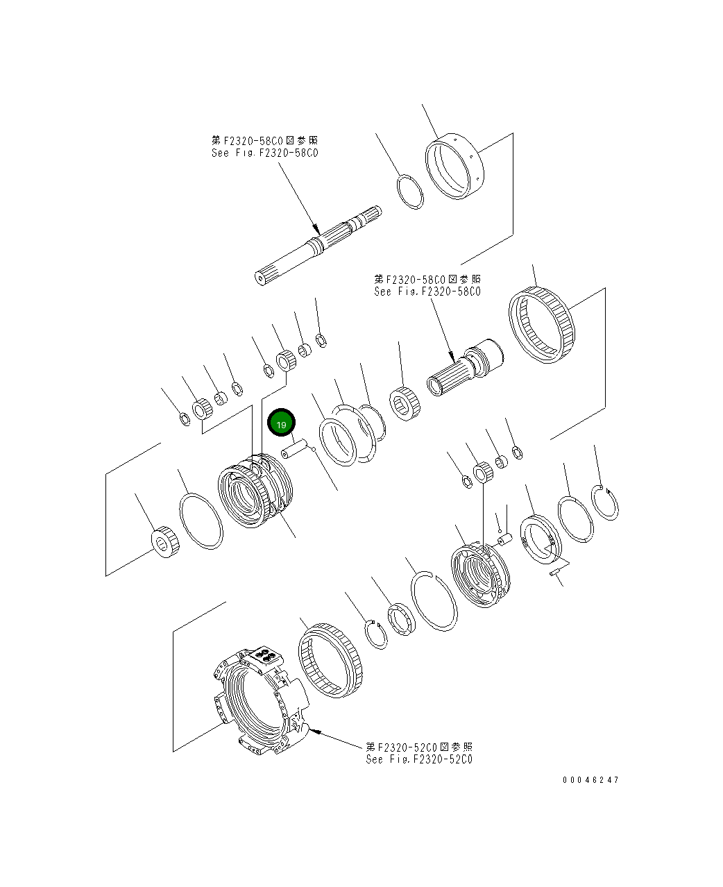 Вал 195-15-82520 Komatsu
