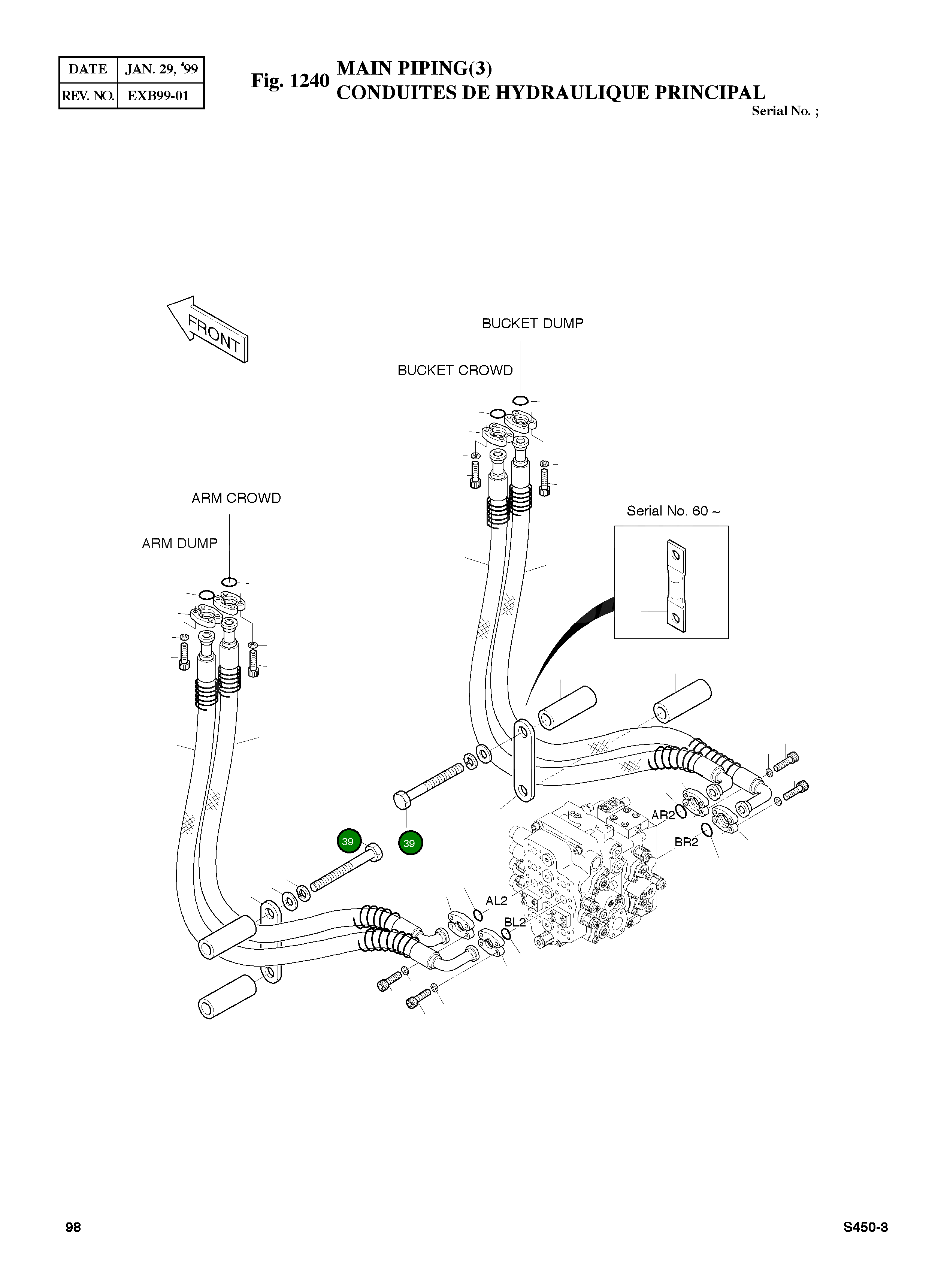 Болт M12X1.75X140 S0562453 Komatsu