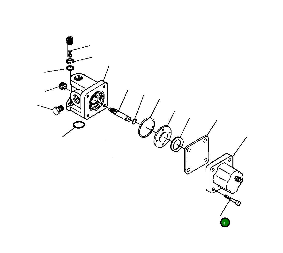 Болт - 3/16-24 X 5/8 IN 1238 507 H1 Komatsu