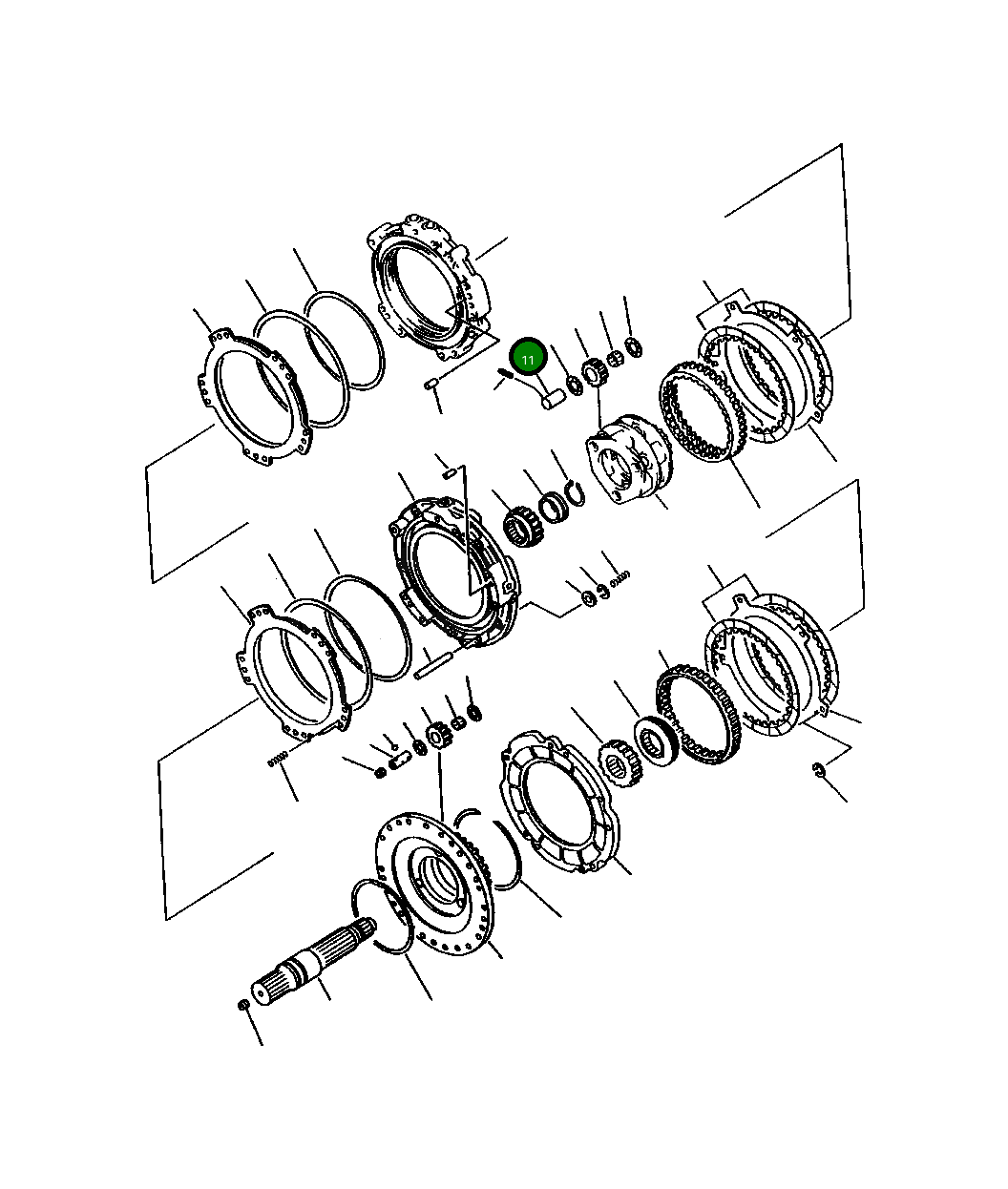 Вал 424-15-12530 Komatsu