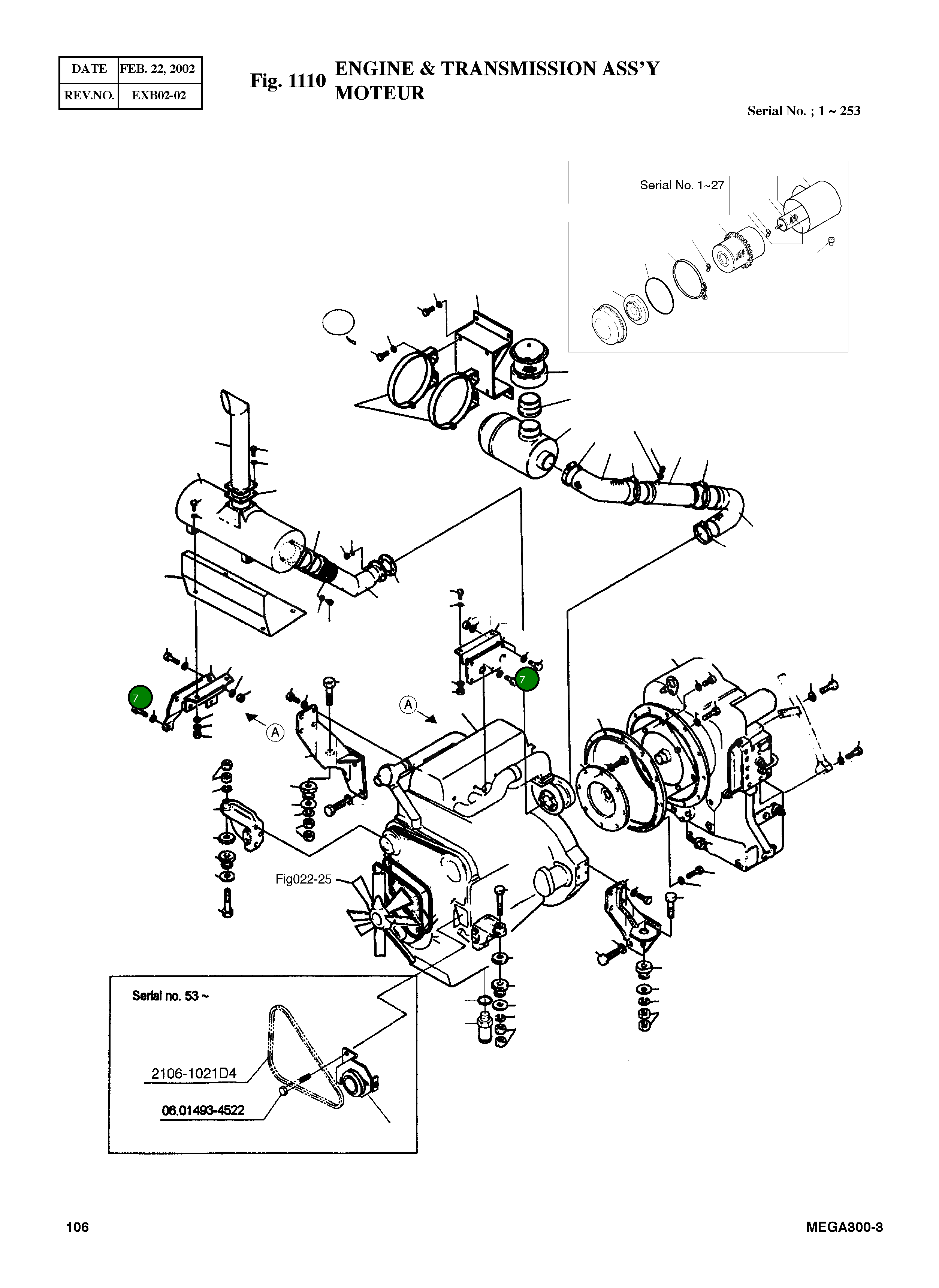 Болт M10X1.5X45 S0558461 Komatsu