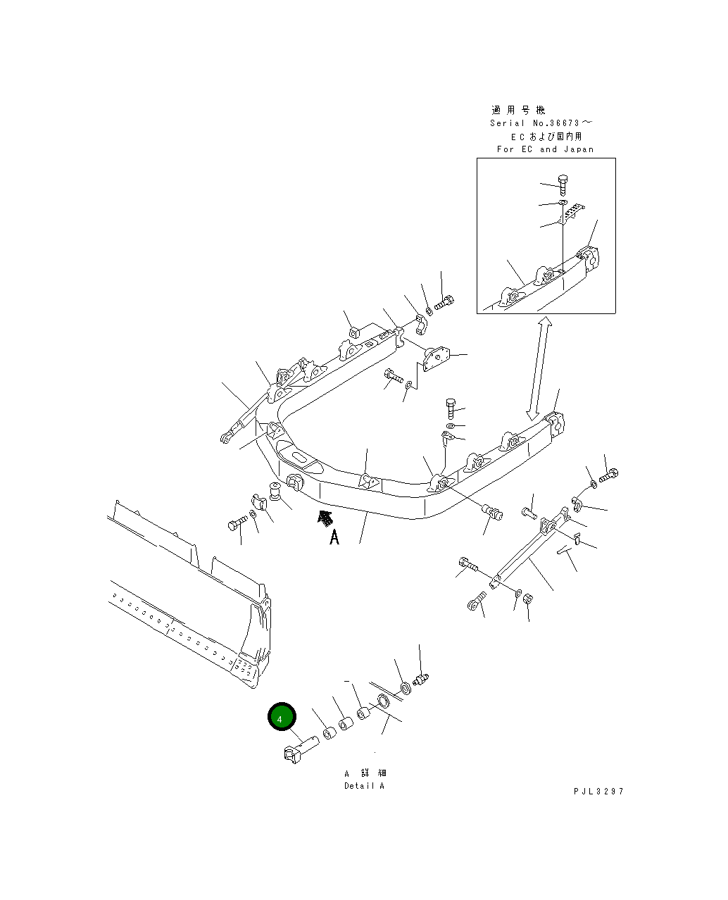 Вал 154-70-16161 Komatsu