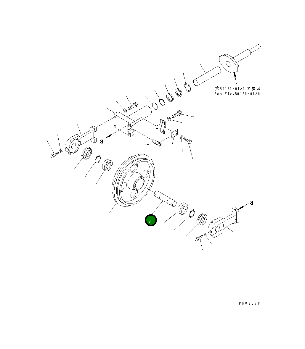 Вал 20P-30-81621 Komatsu