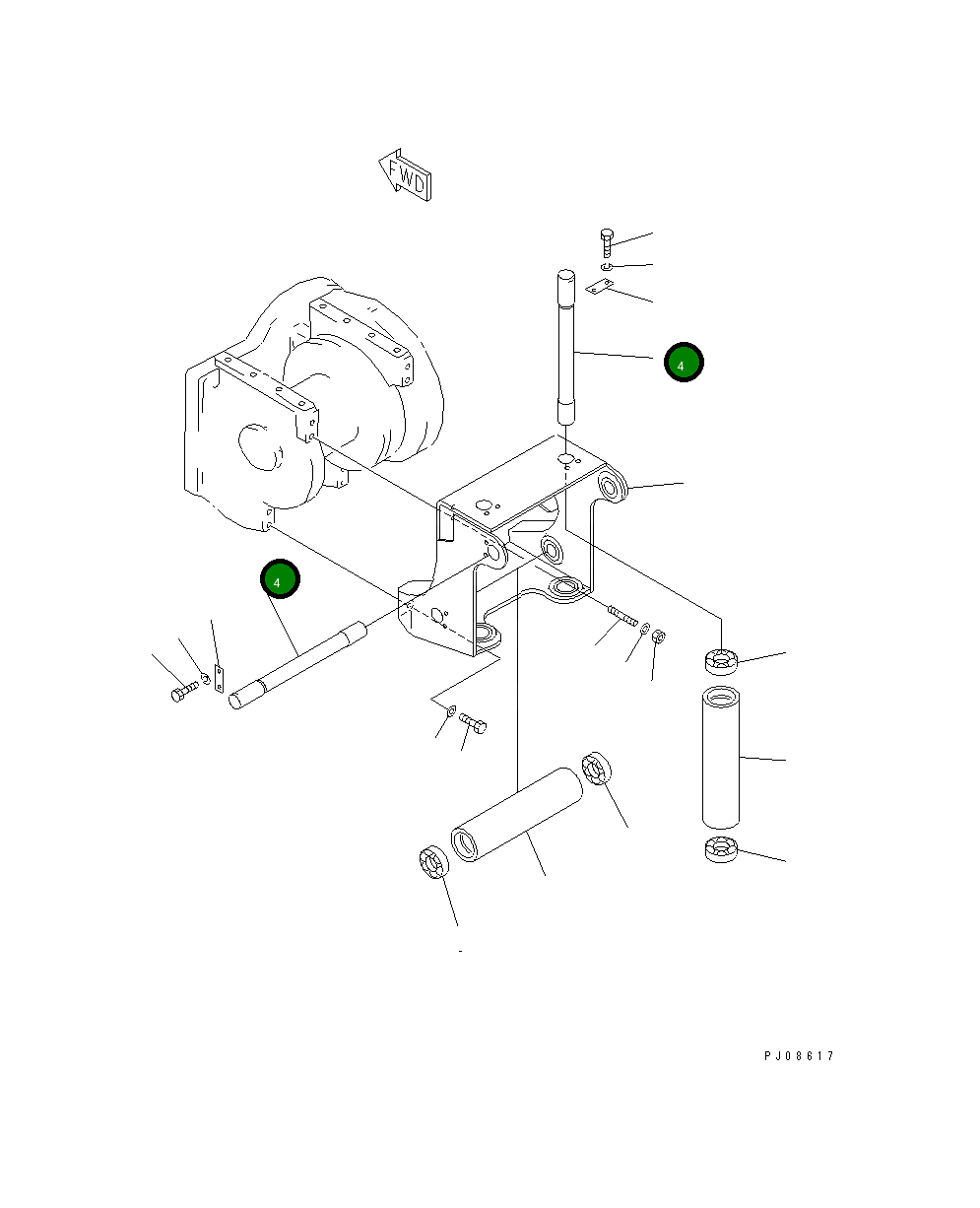 Вал 112-961-3130 Komatsu