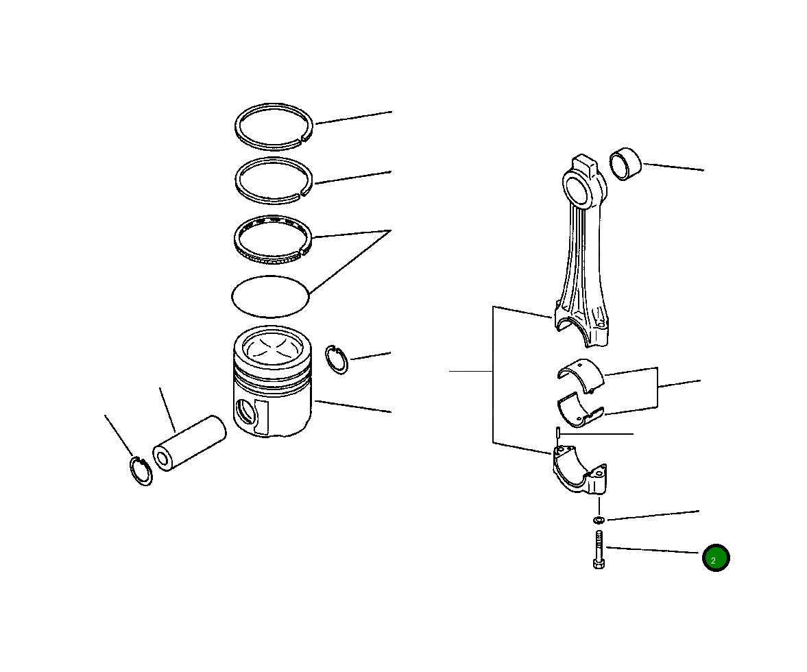 Болт (11/16 - 16x4.62 INCH) 1239 291 H1 Komatsu