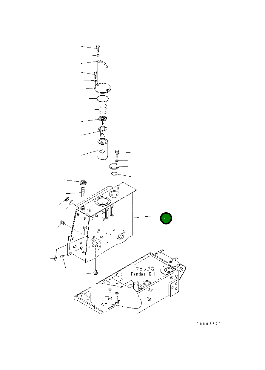 Бак 195-60-41741 Komatsu