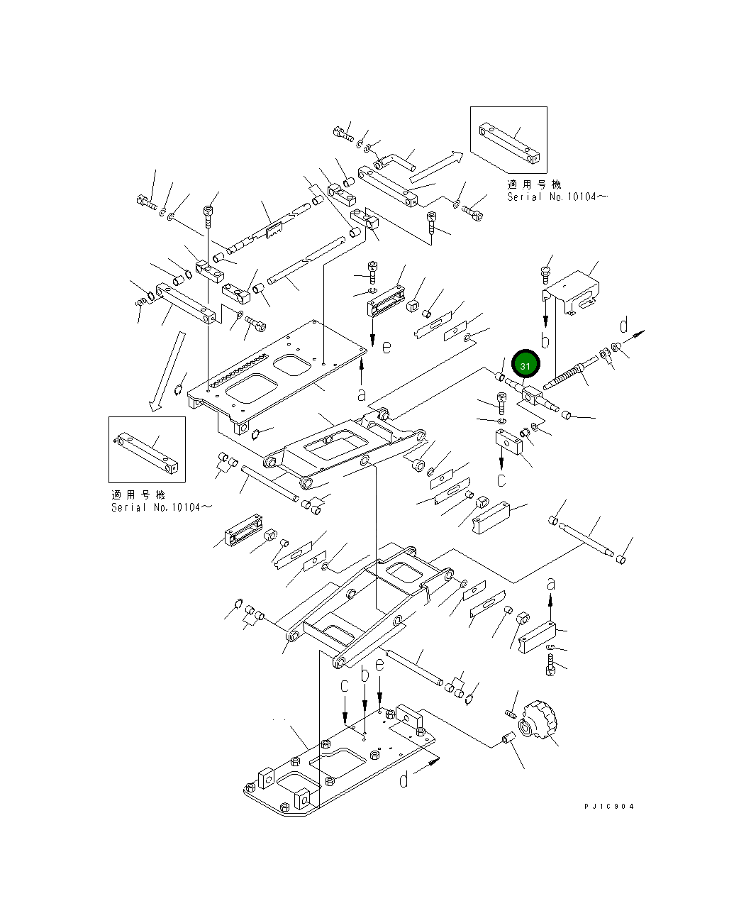 Вал 19M-43-34450 Komatsu