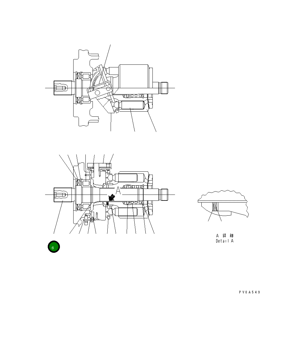 Вал UC1100589518 Komatsu