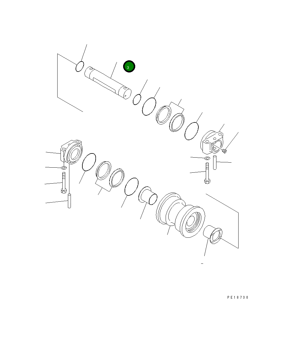Вал 209-30-14320 Komatsu