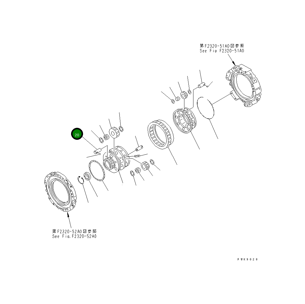 Вал 14X-15-12530 Komatsu