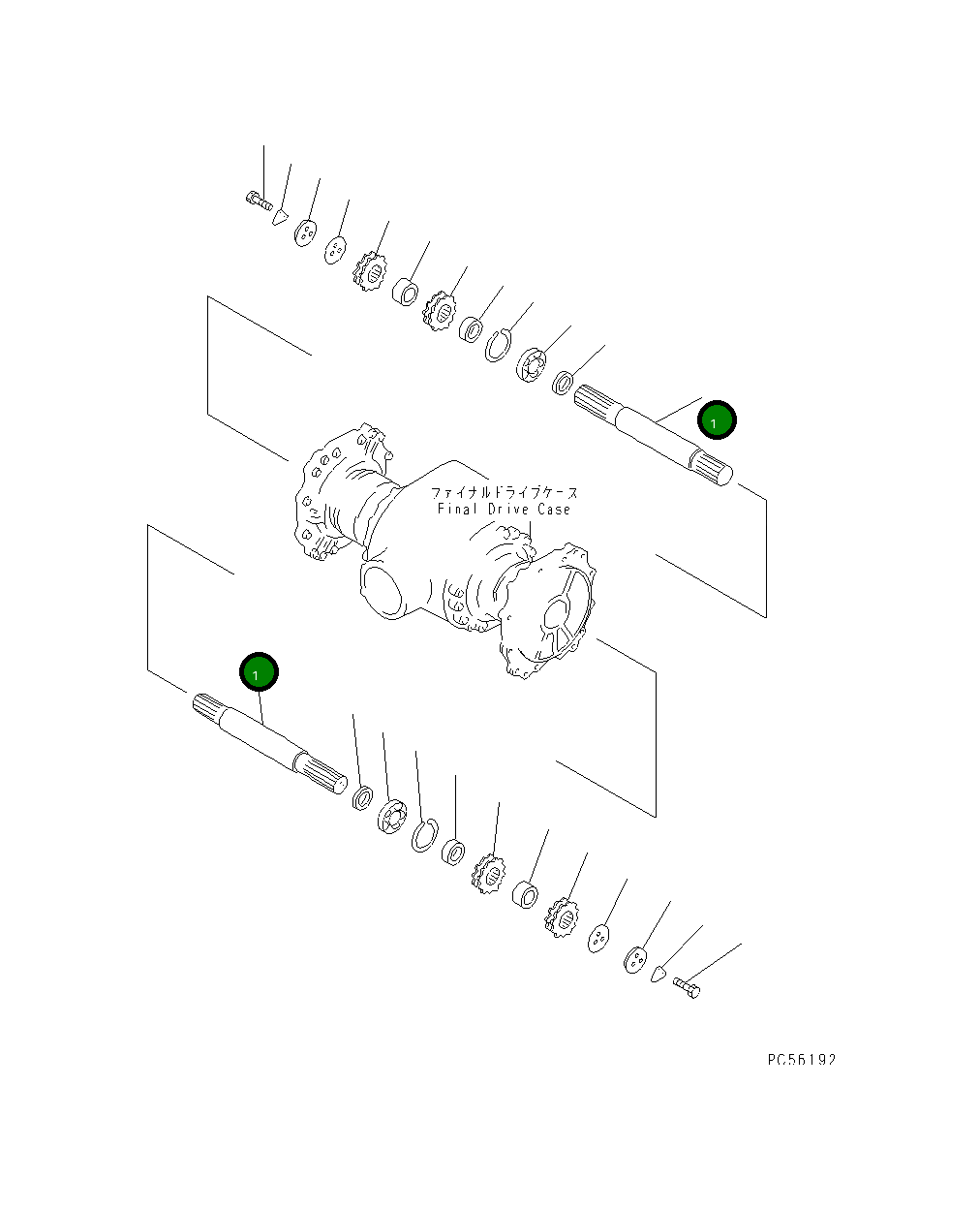 Вал 23B-22-11340 Komatsu