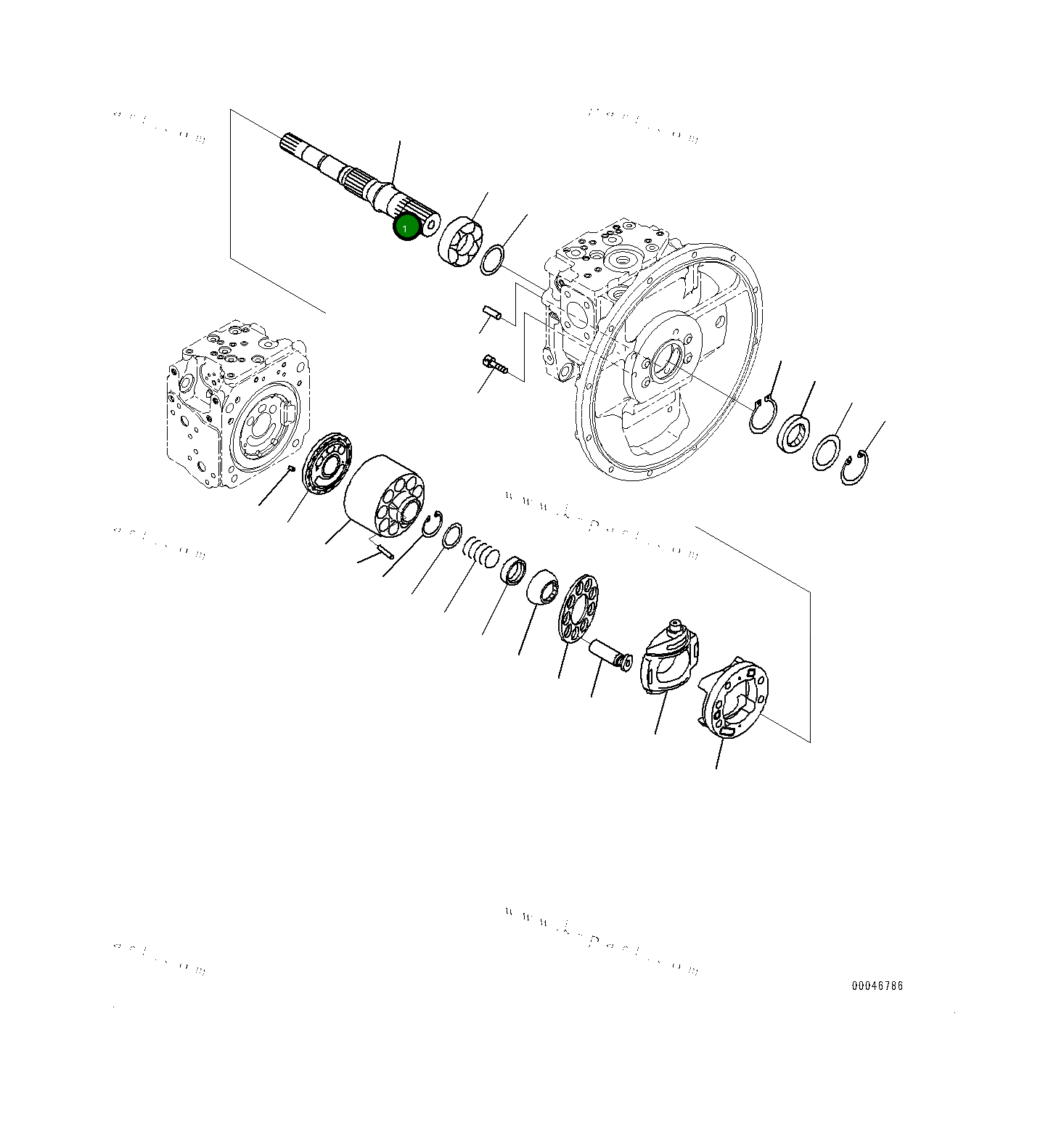 Вал 7082L32160 Komatsu