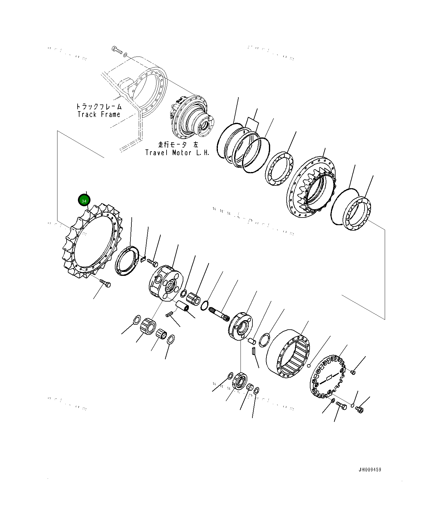 Ведущая звезда 20Y2711583 Komatsu