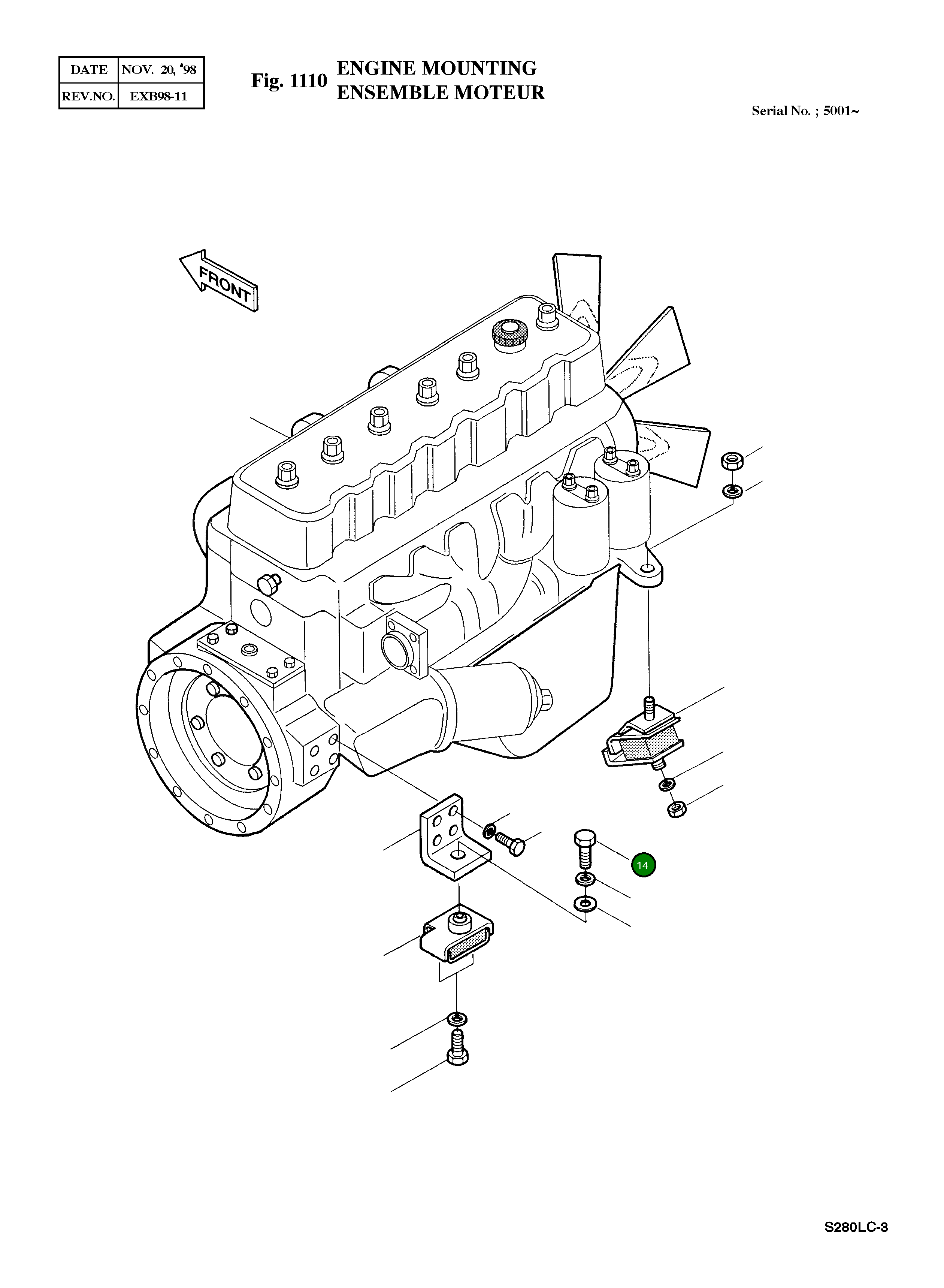 Болт M22X1.5X65 S0772461 Komatsu