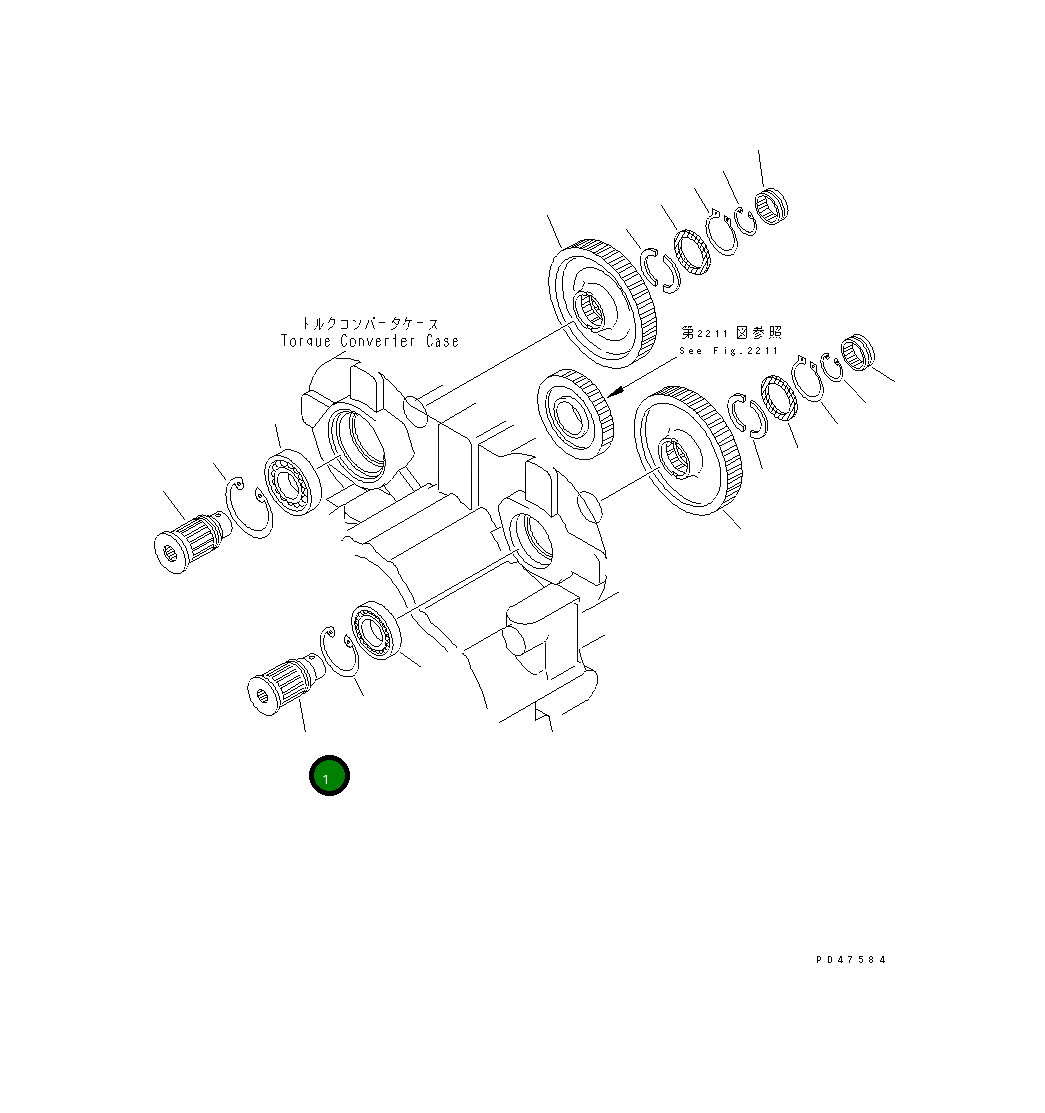 Вал 714-11-13211 Komatsu