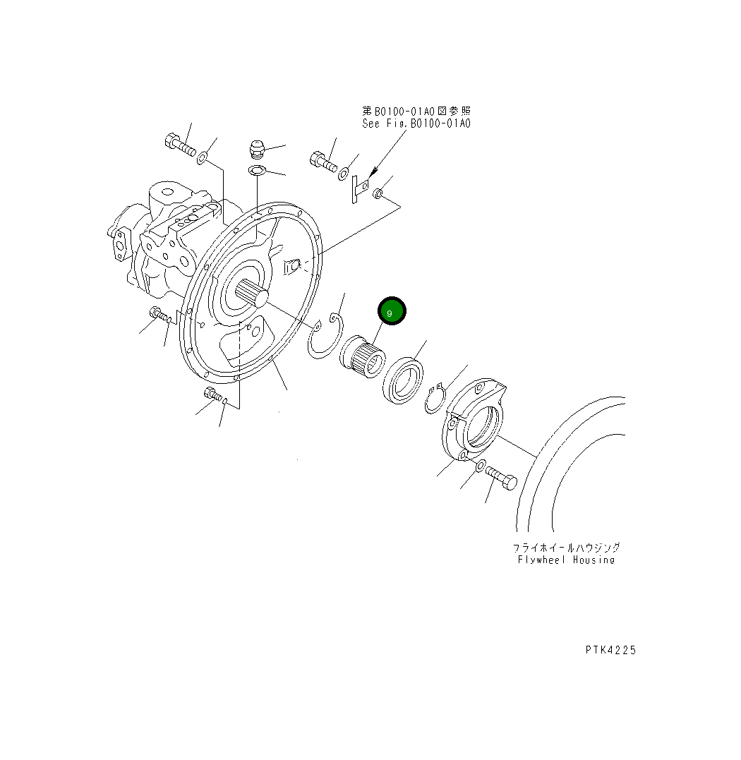 Вал 203-01-61190 Komatsu