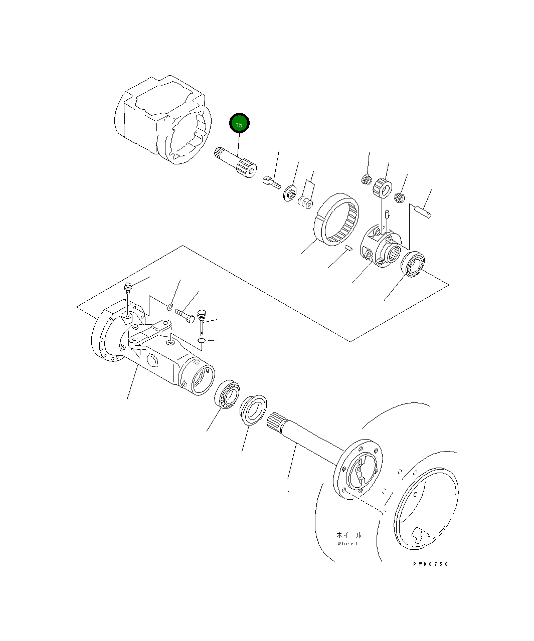 Вал 363-22-32421 Komatsu