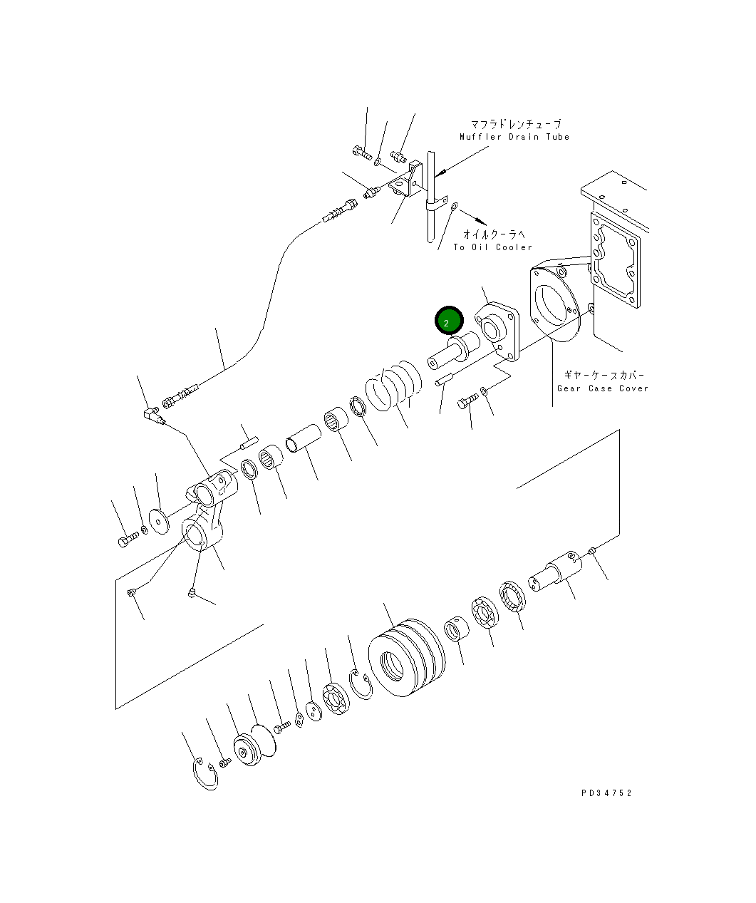 Вал 6162-65-3440 Komatsu