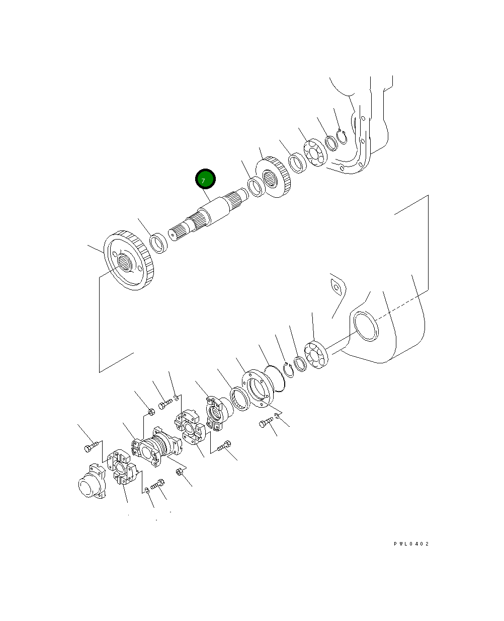 Вал 176-76-61430 Komatsu
