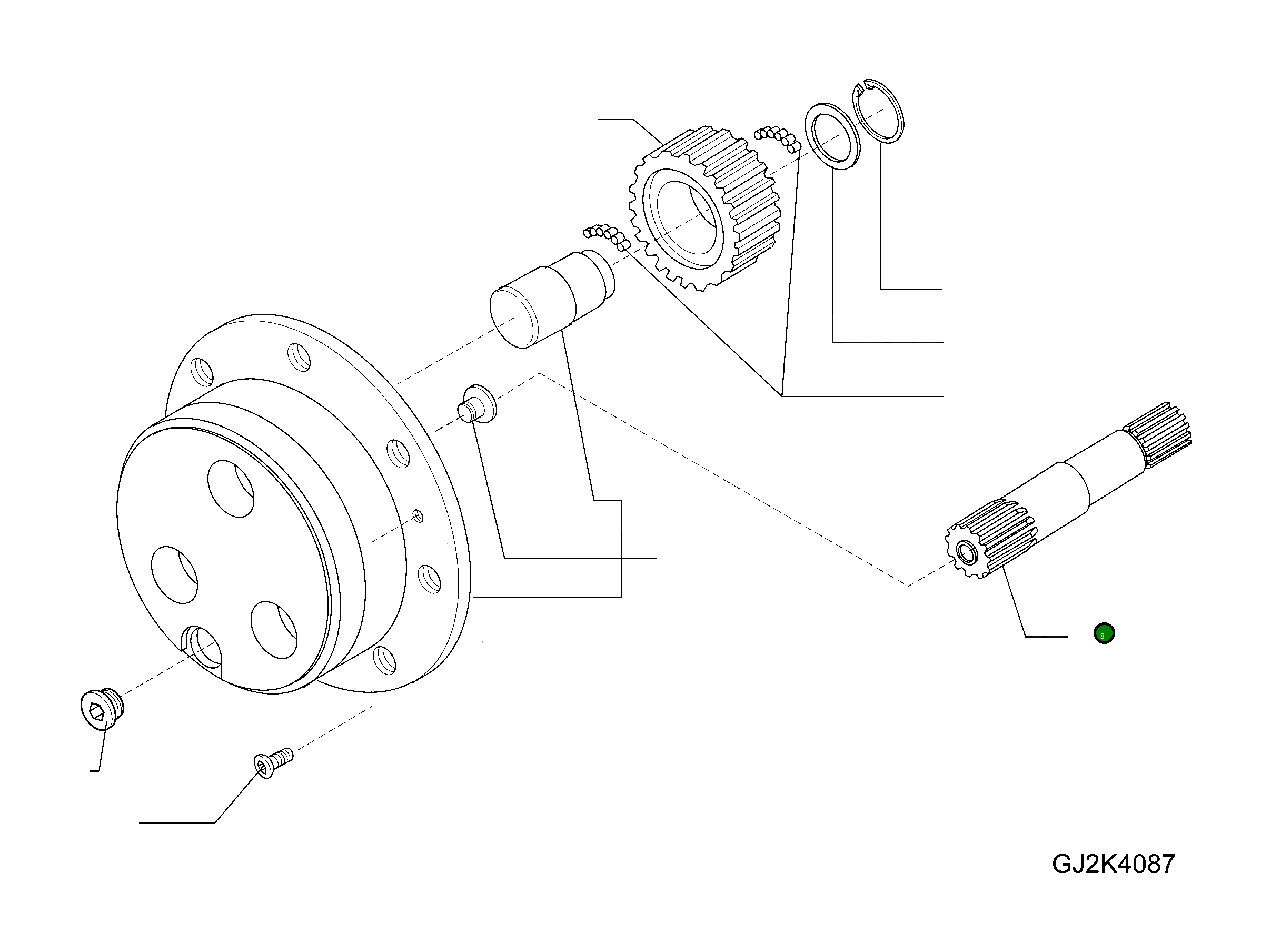 Вал 42U-22-H0P93 Komatsu