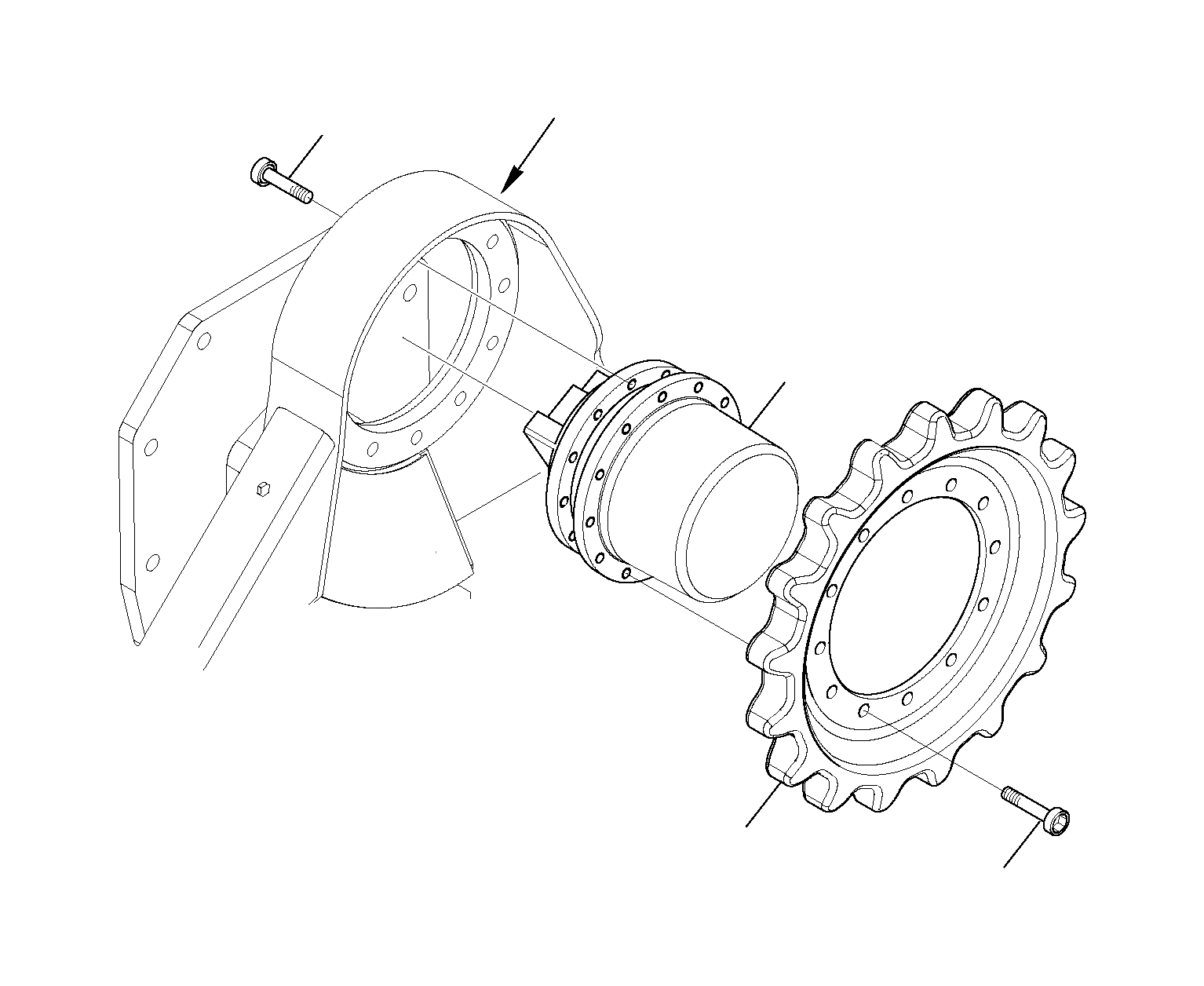 Ведущая звезда 37B-22-11910 Komatsu