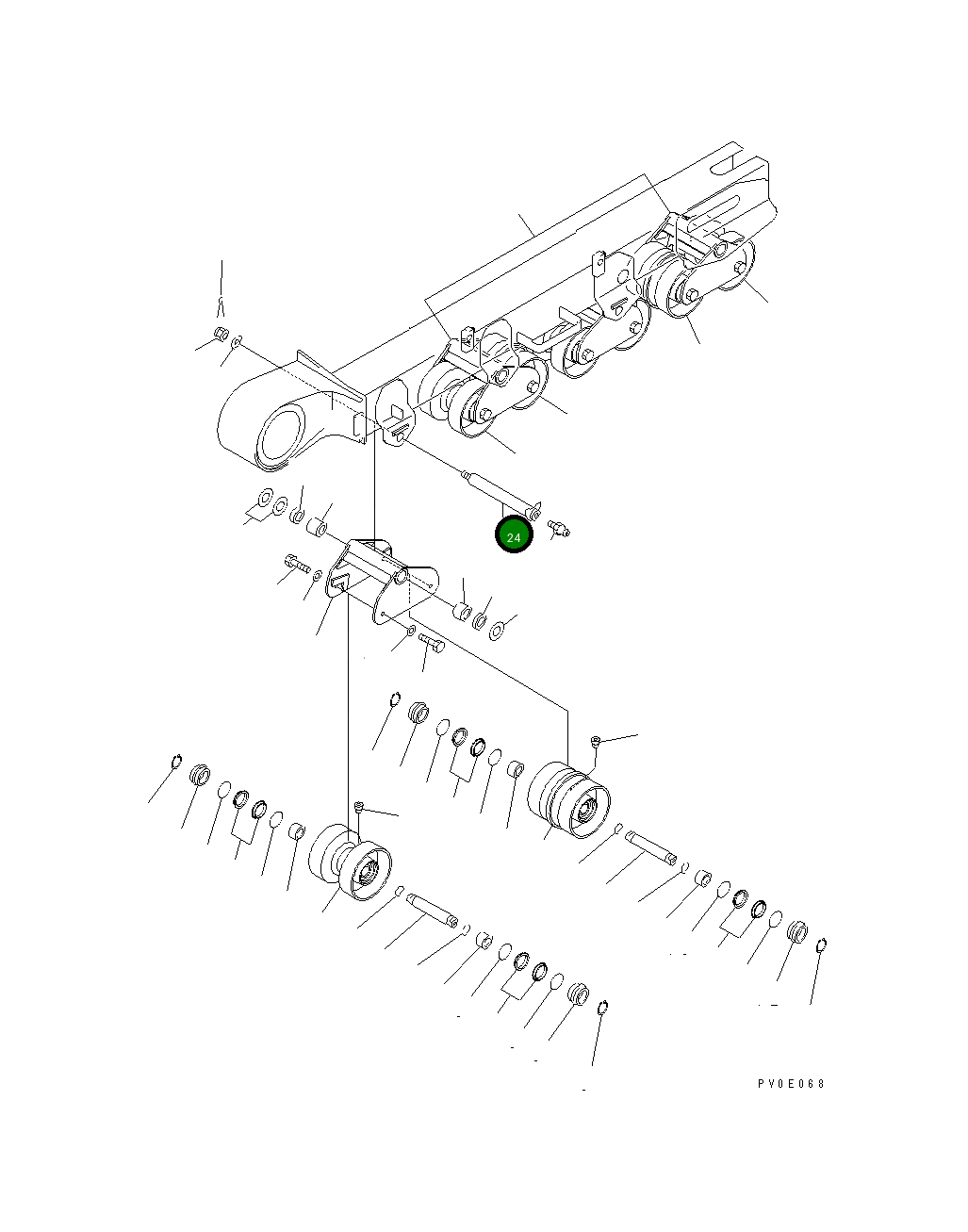 Вал 13S-30-16370 Komatsu