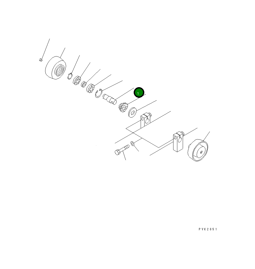 Вал TN08701-20100 Komatsu