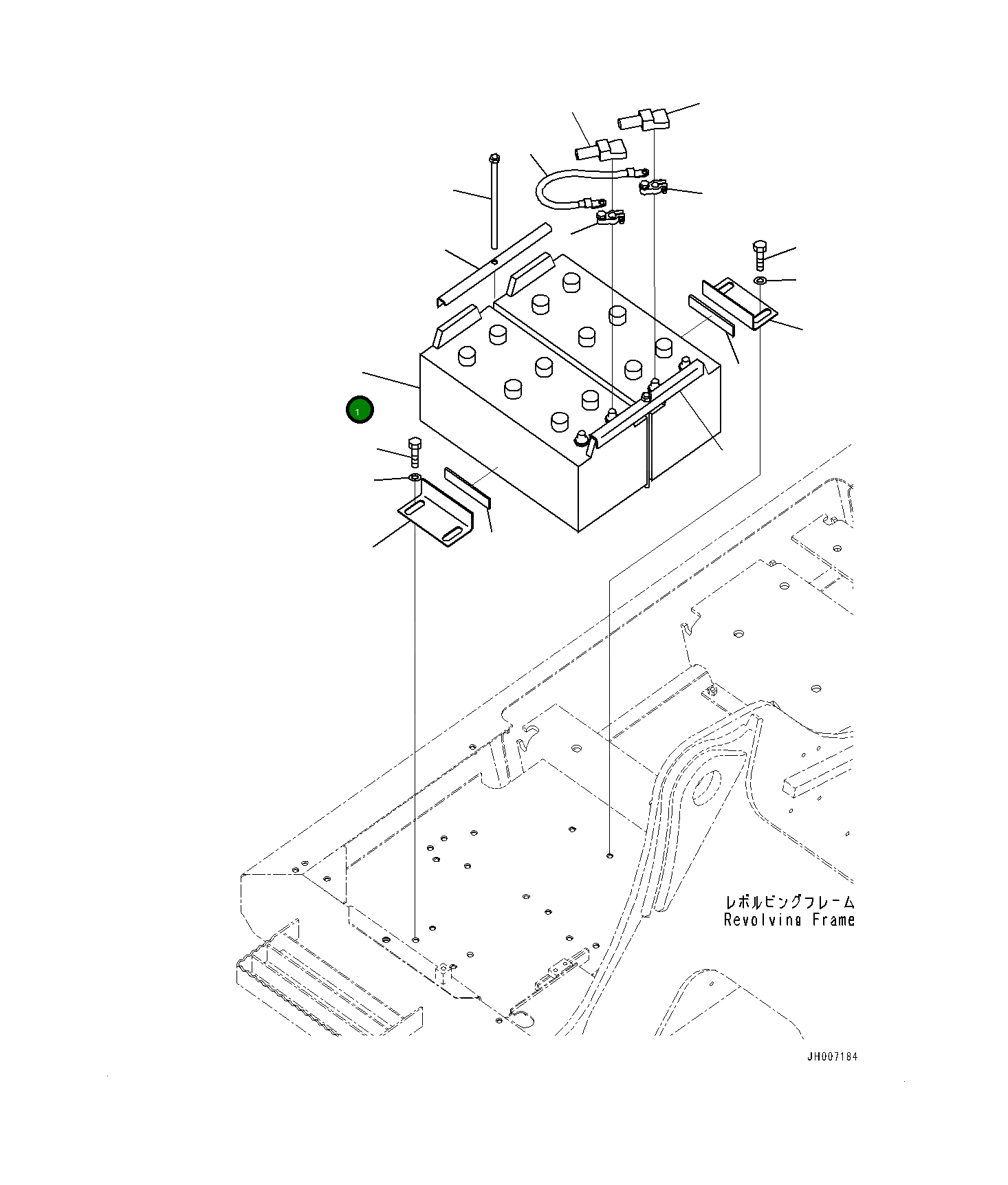 Аккумулятор WET (195G51) 080003222Z Komatsu