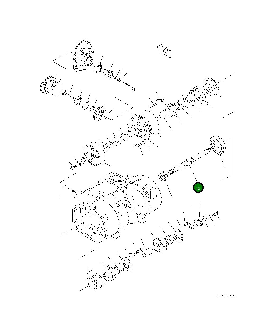 Вал 101-Z61-1310 Komatsu