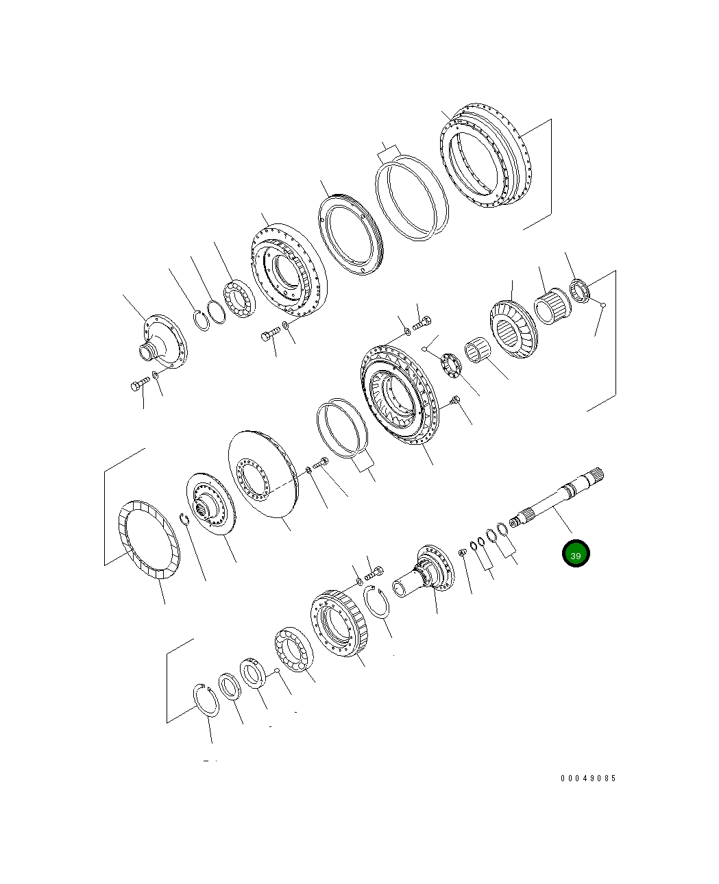 Вал 425-13-37311 Komatsu