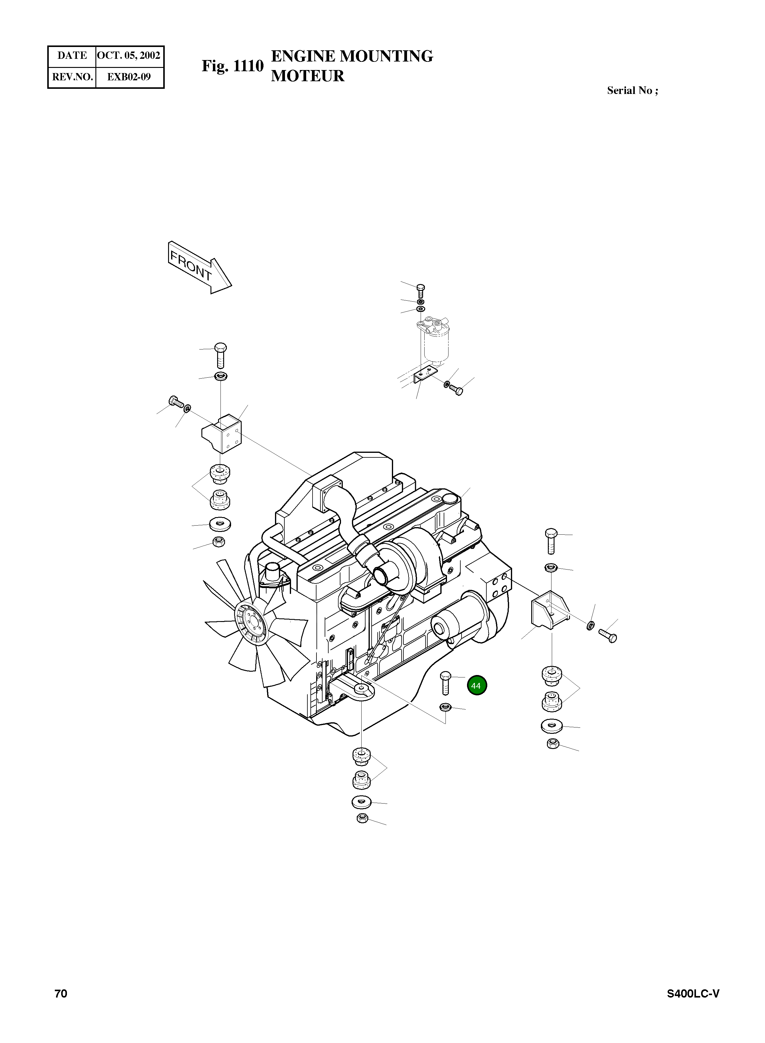 Болт M20X1.5X150 S0771661 Komatsu
