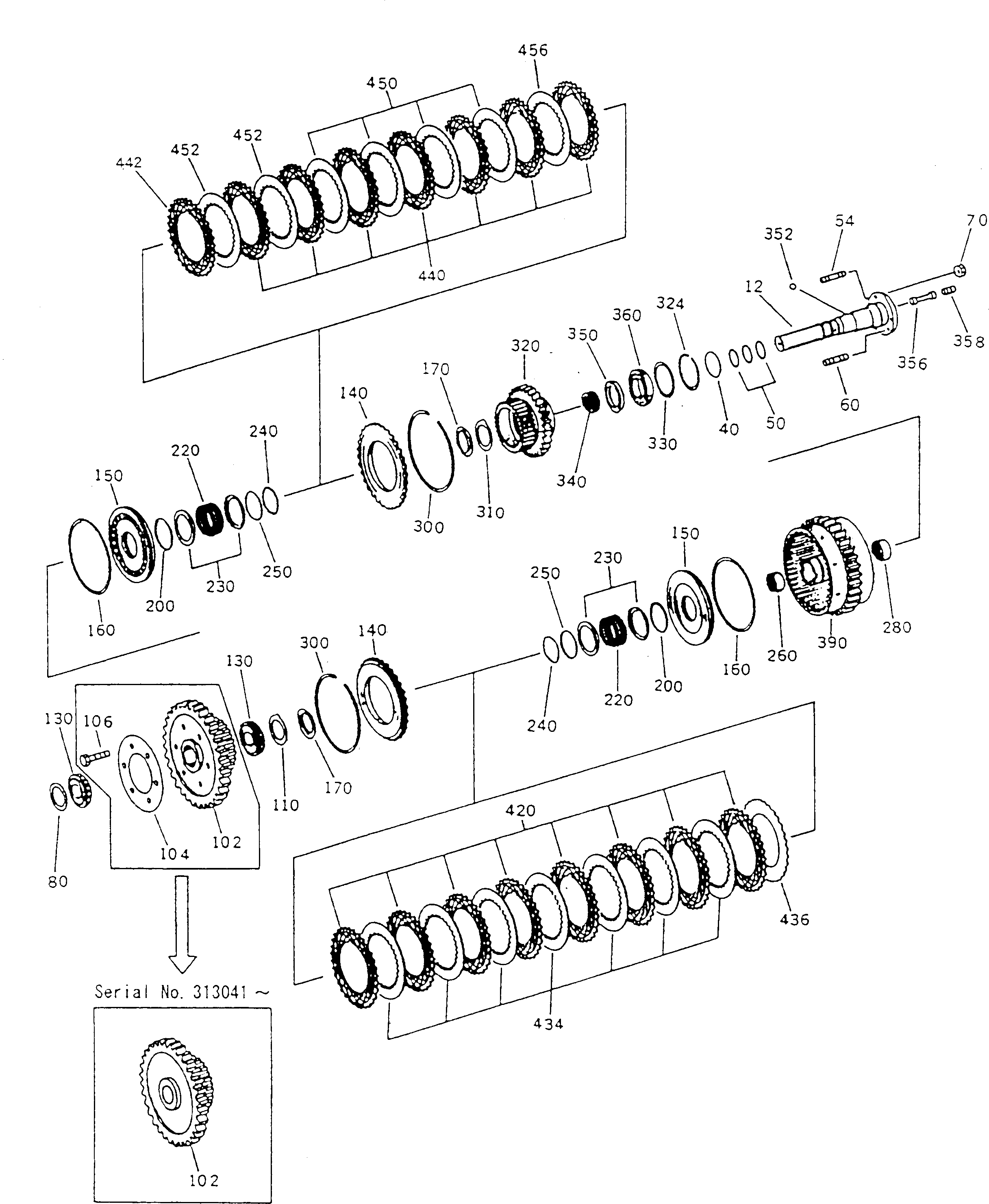Вал BW252557 Komatsu
