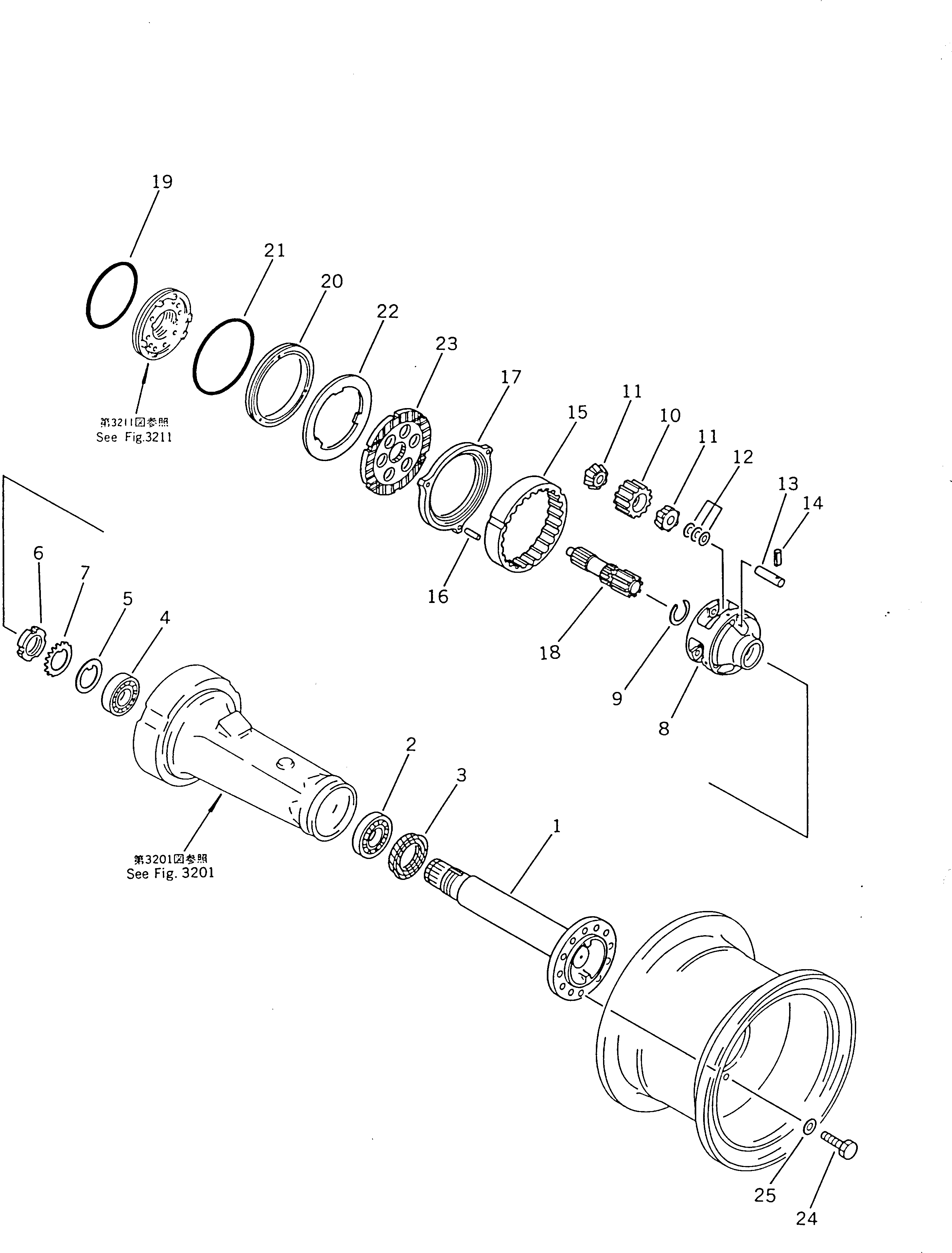 Вал 417-23-12420 Komatsu