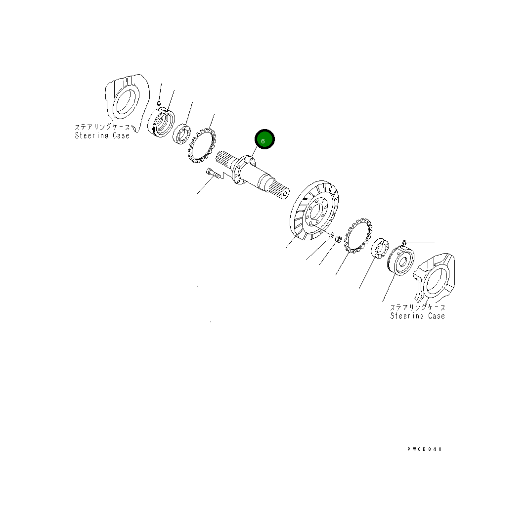 Вал 14X-22-11120 Komatsu