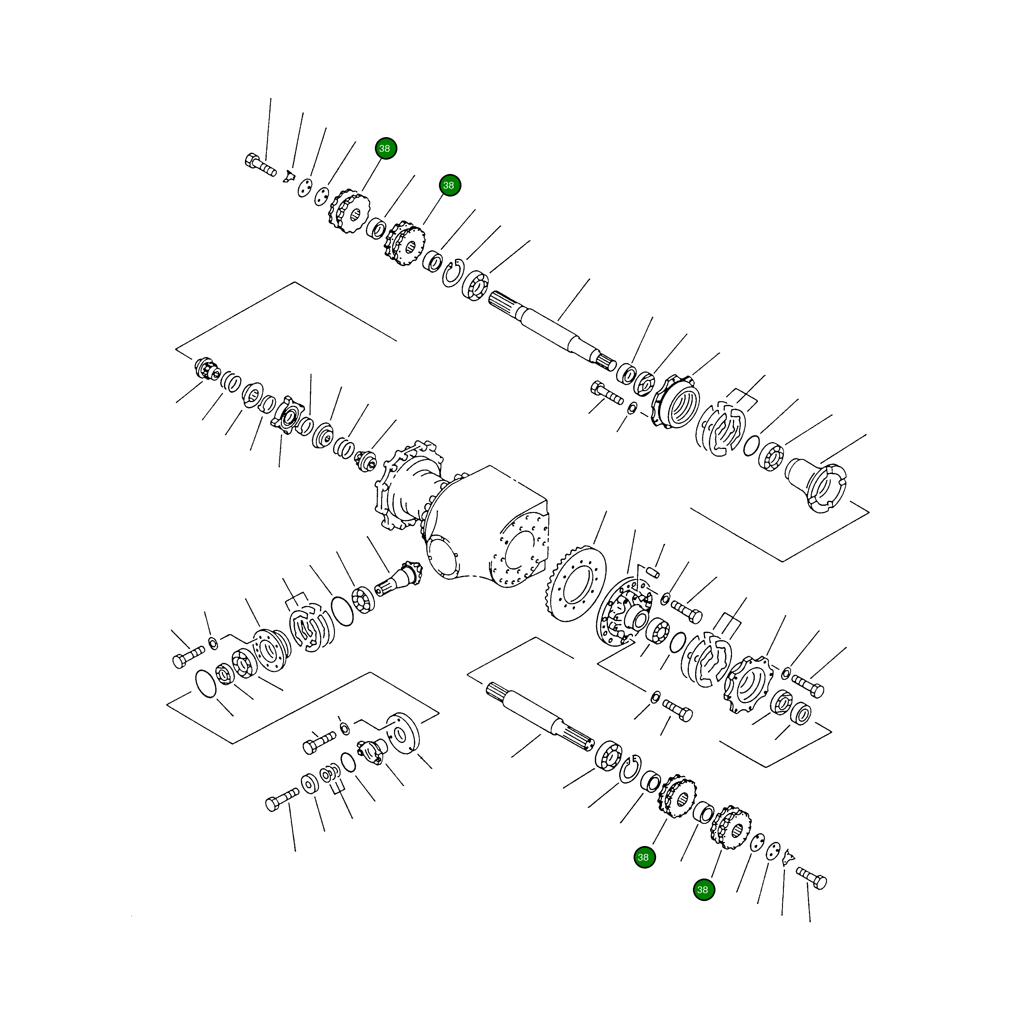 Ведущая звезда 23A22-11420 Komatsu