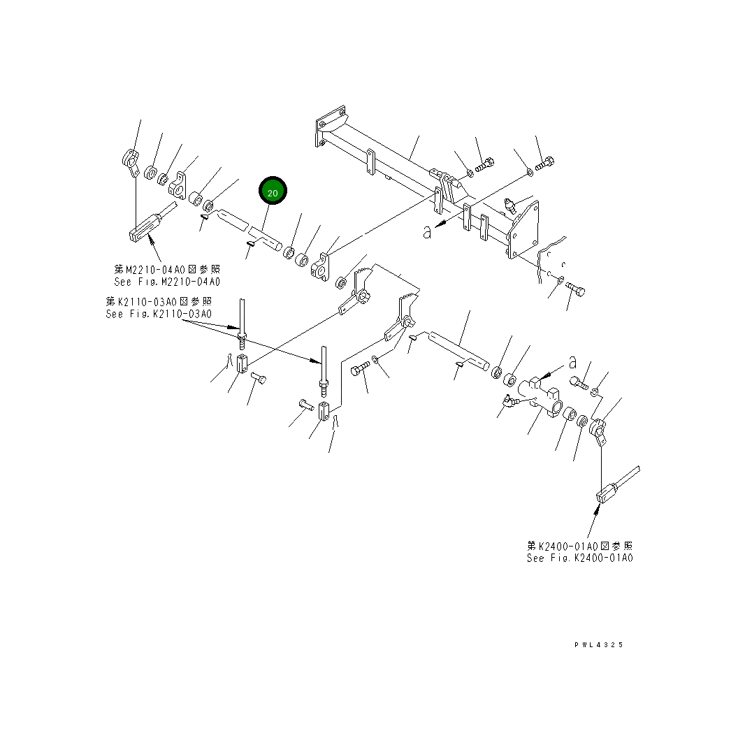 Вал 175-43-52470 Komatsu