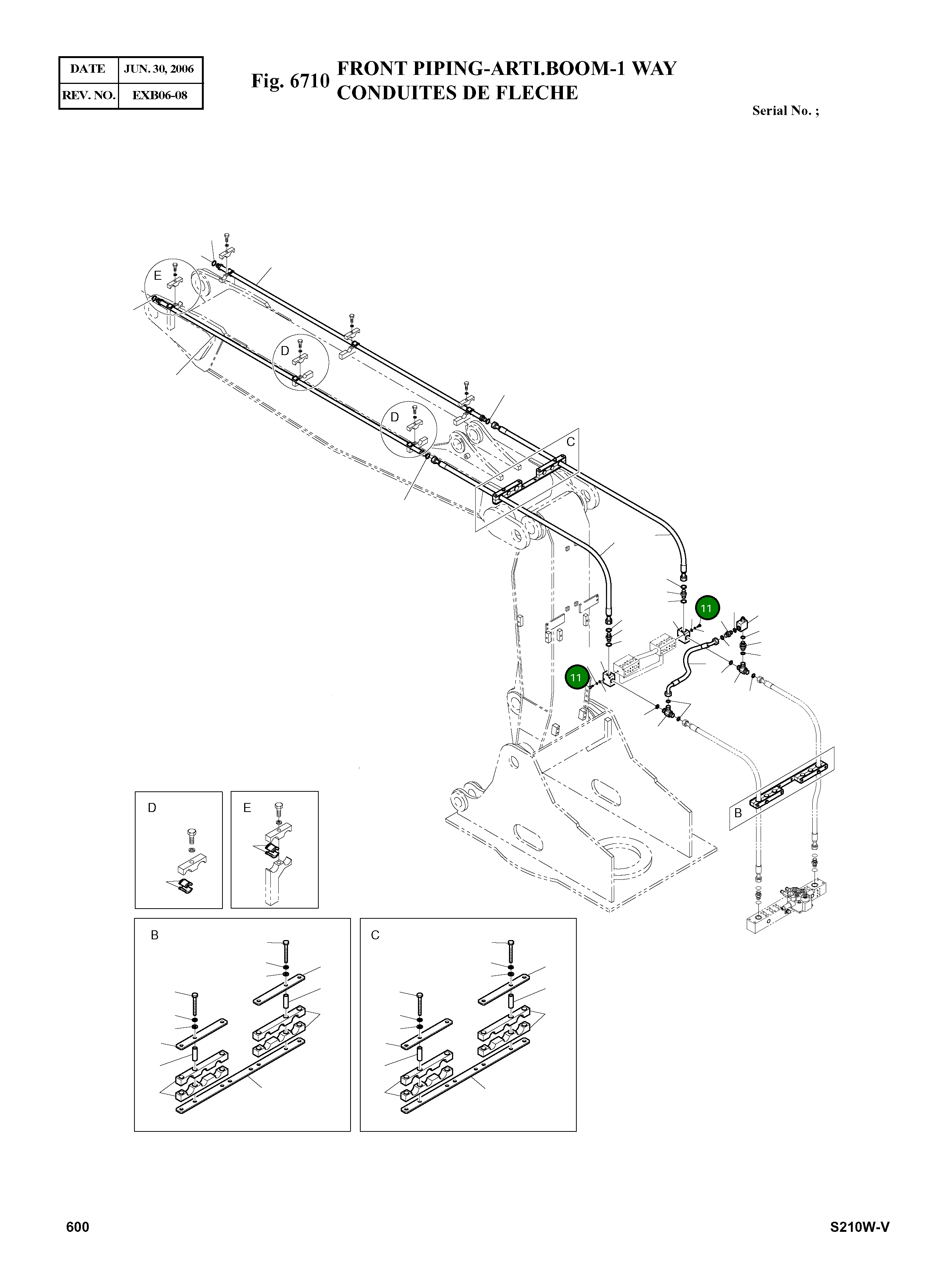 Болт M10X1.5X110 S0559753 Komatsu