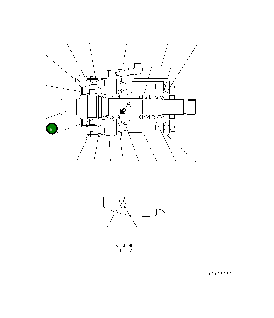 Вал UC17092170761 Komatsu