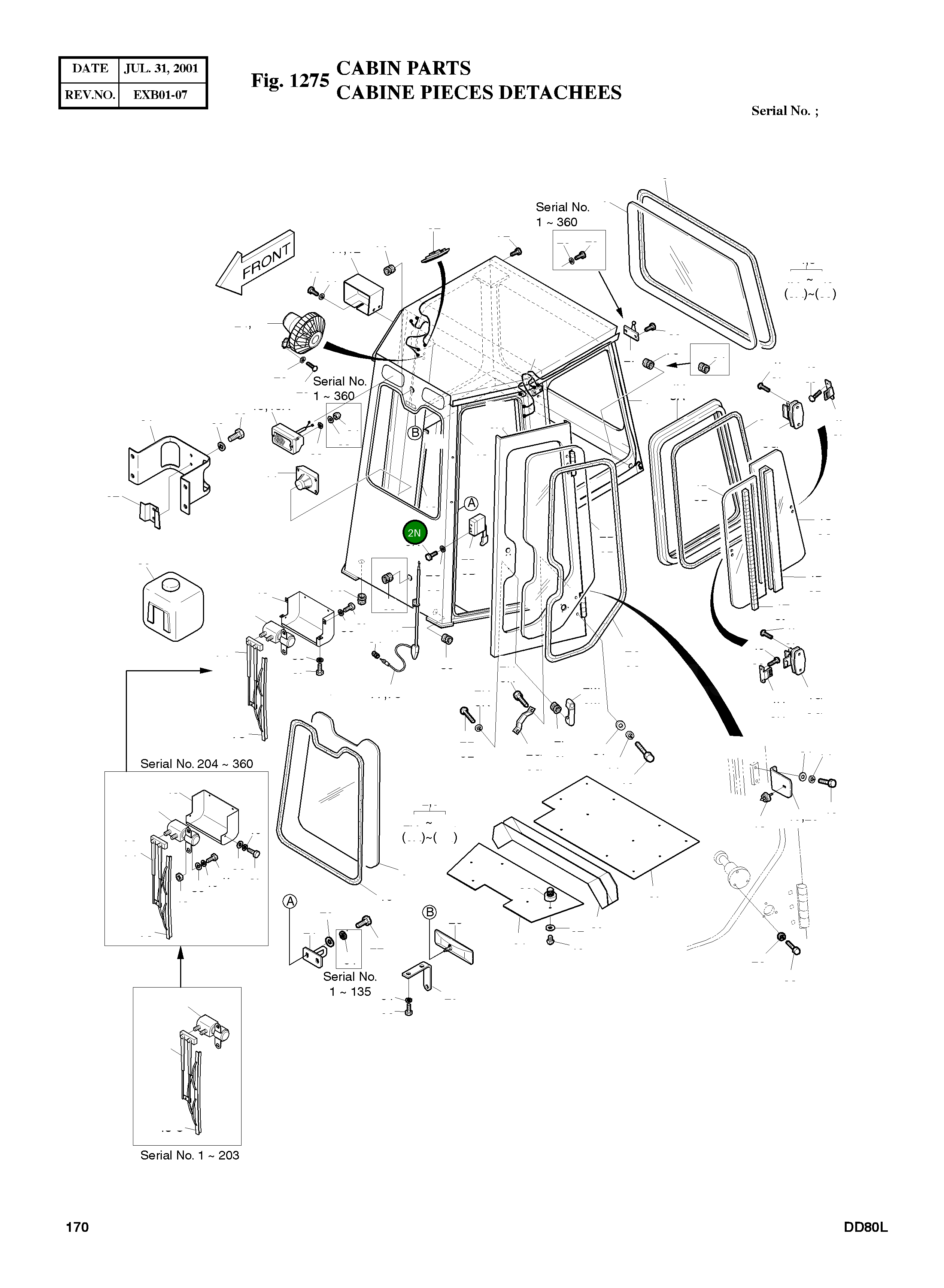Болт M5X0.8X25 2120-2166D13 Komatsu